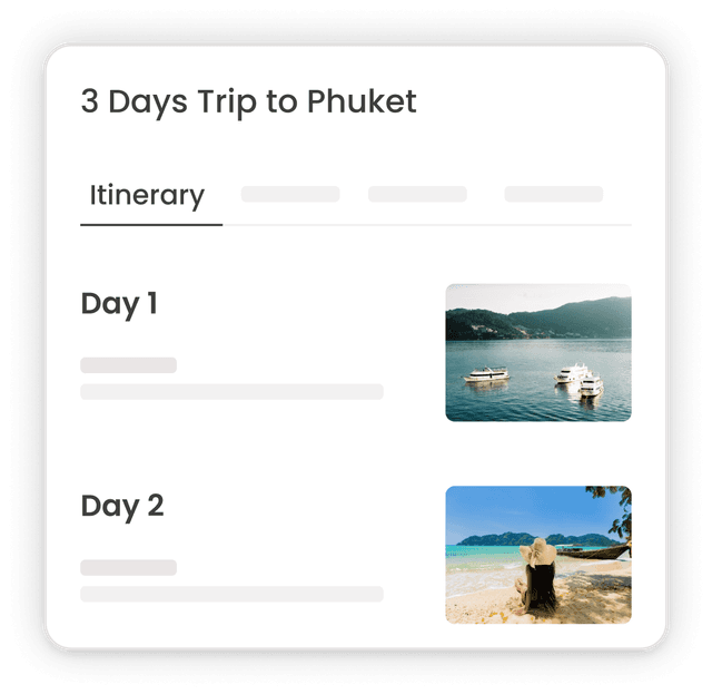 Travel itinerary